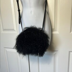 UGG Black Furry Crossbody Bag